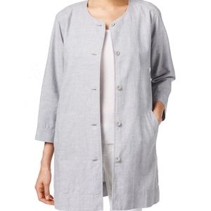 Eileen Fisher Three Quarter Sleeve Button Jacket L